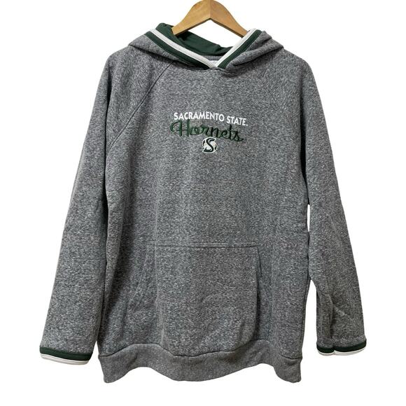 Sacramento State Hornets Womens Hoodie Sweatshirt Size L Gray University School - Picture 1 of 8